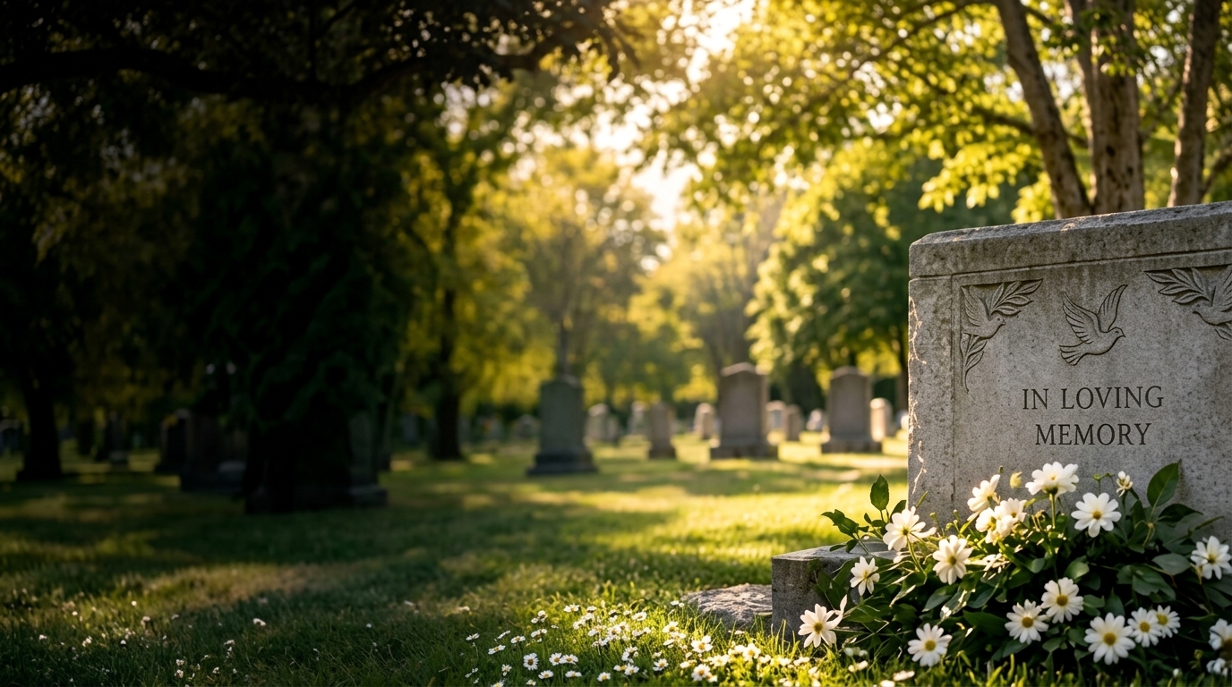 Cemetery grounds background